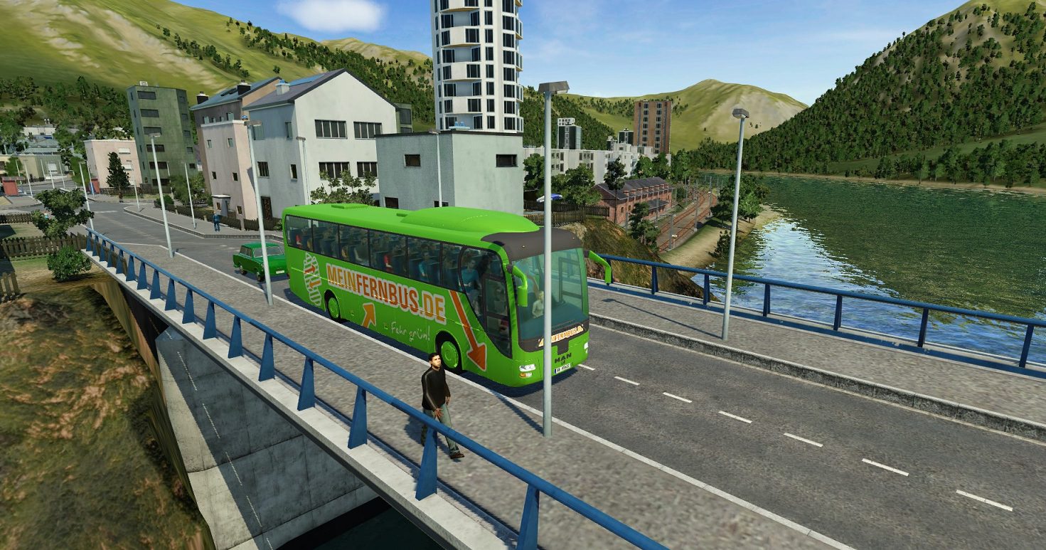 Express bus leaving Linkoping