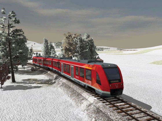 Regionalbahn im Winter