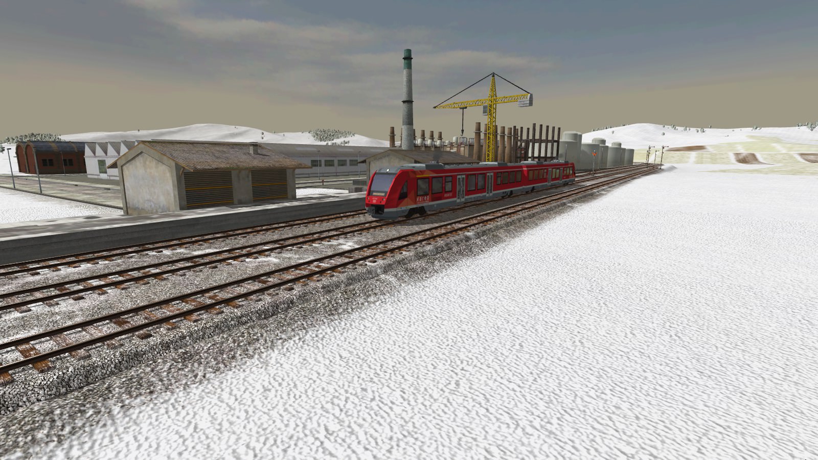 Regionalbahn im Winter