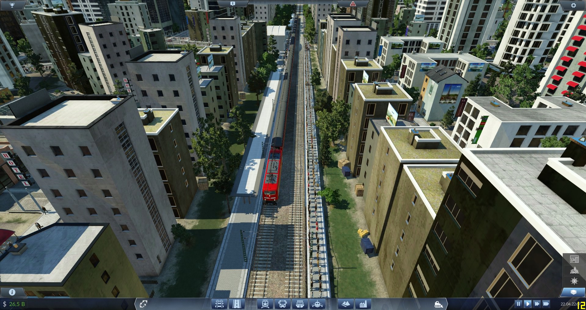 Kleiner Stadt mit nur 2 Gleisigem Bahnhof