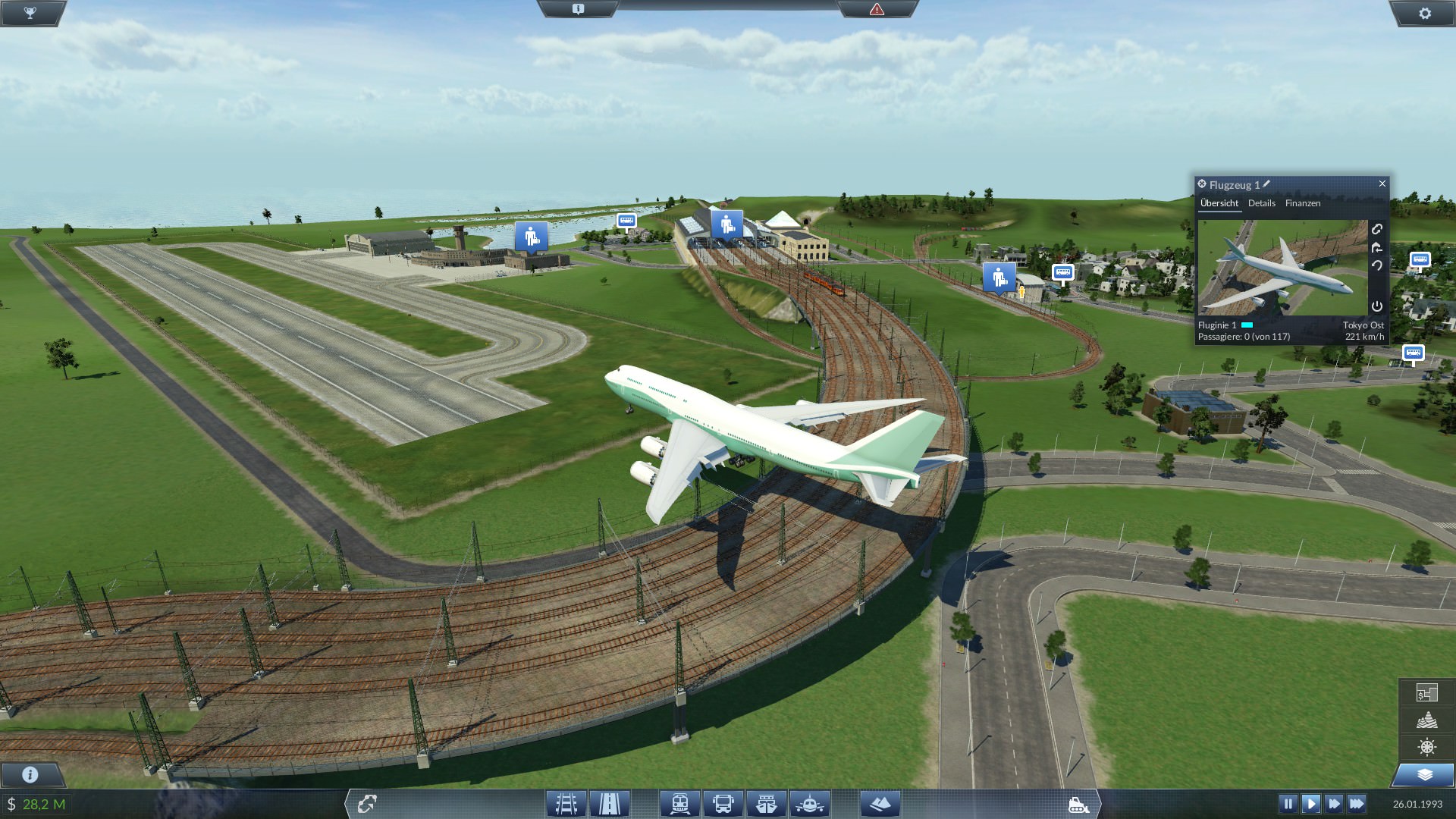 Anflug auf Tokyo