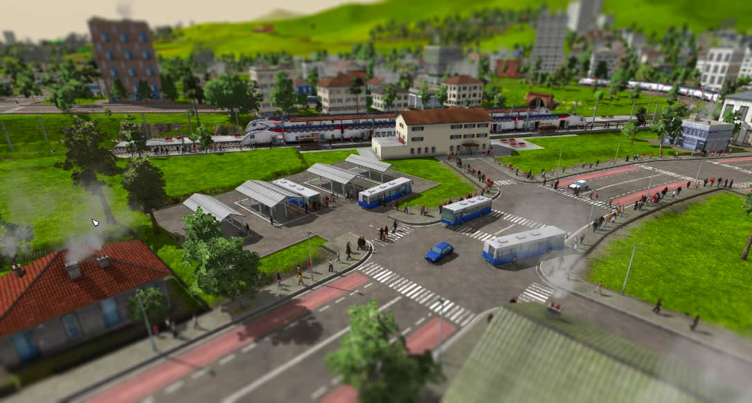 City View mit Tilt Shift Effekt