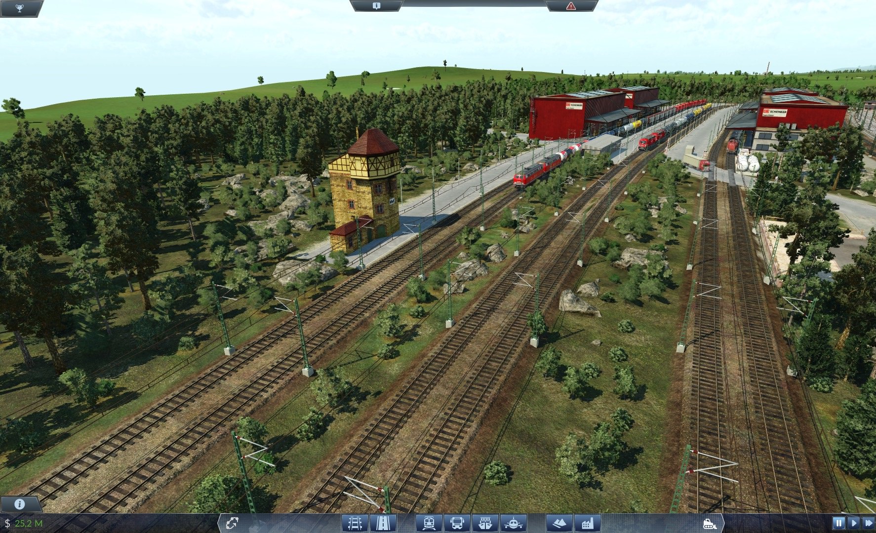 Vogelblick vom Güterbahnhof