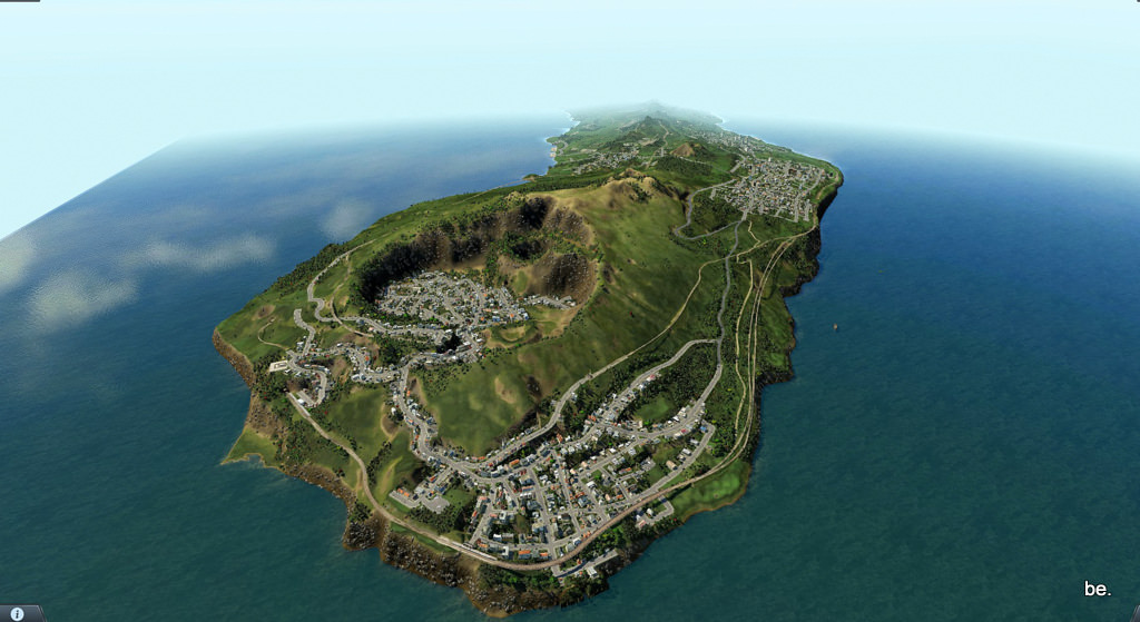die Insel von Süd nach Nord