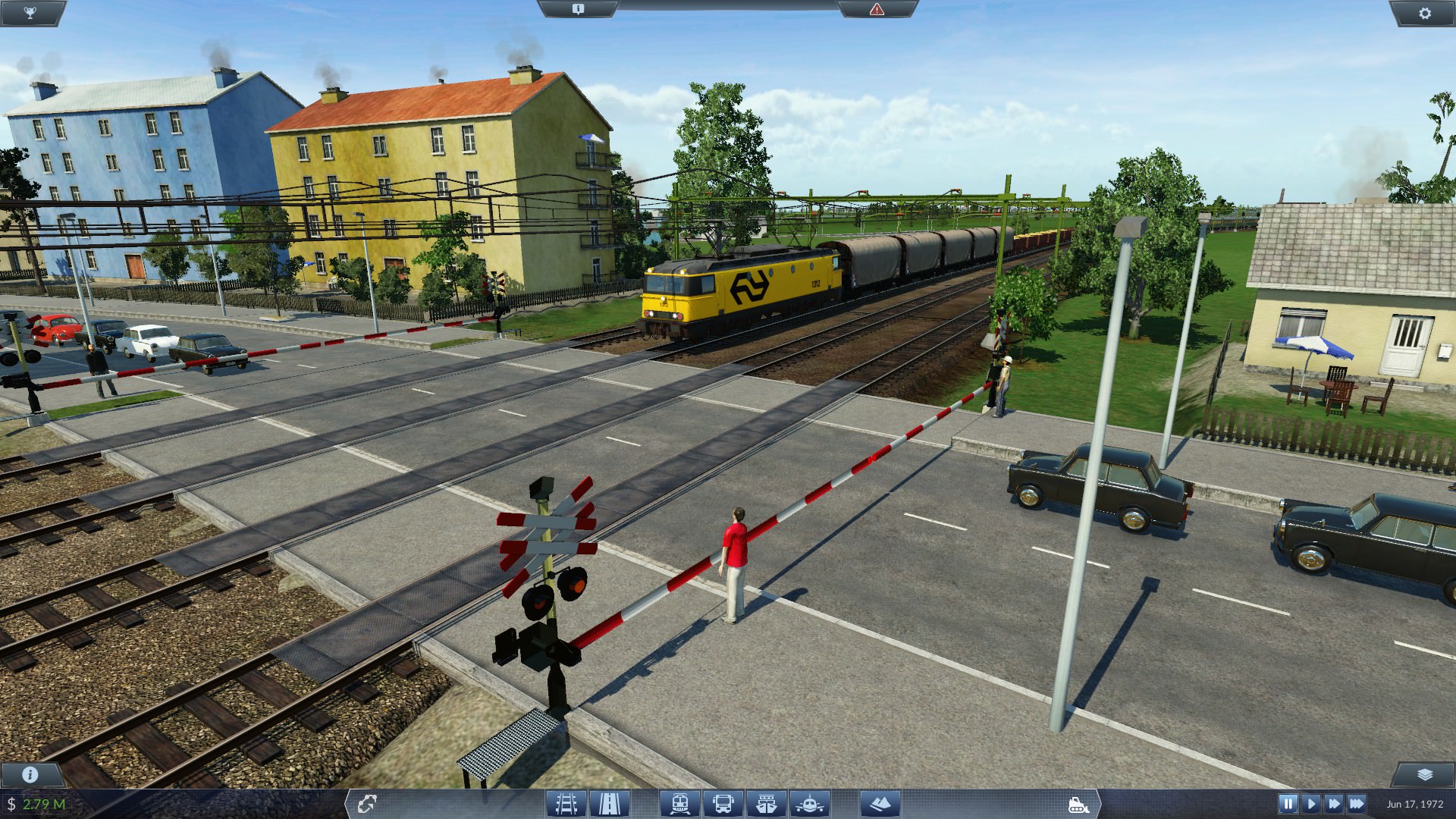 NS Nostalgia: 1300 passing a railroad crossing
