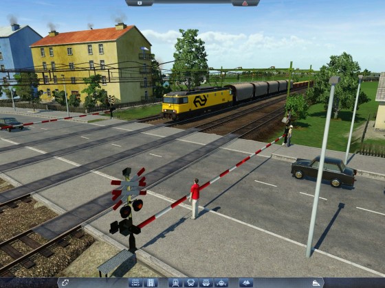 NS Nostalgia: 1300 passing a railroad crossing