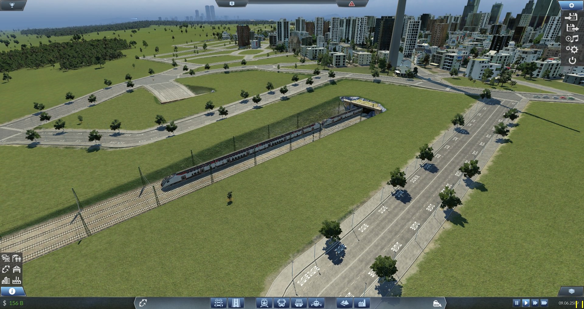 Andere Ansicht der Megacity 16k Einwohner - Untergrundbahn Tunnel