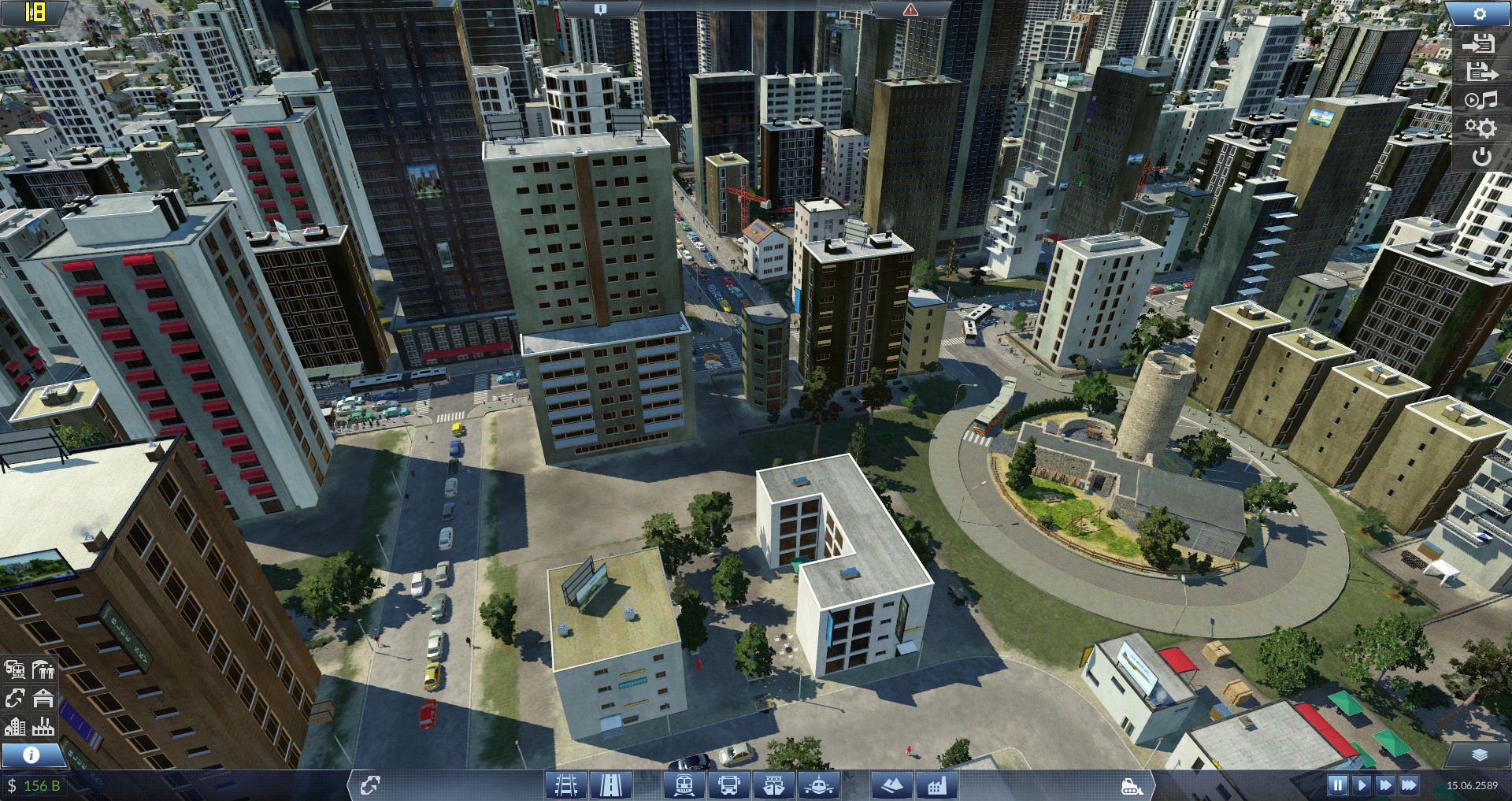 Andere Ansicht der Megacity 16k Einwohner