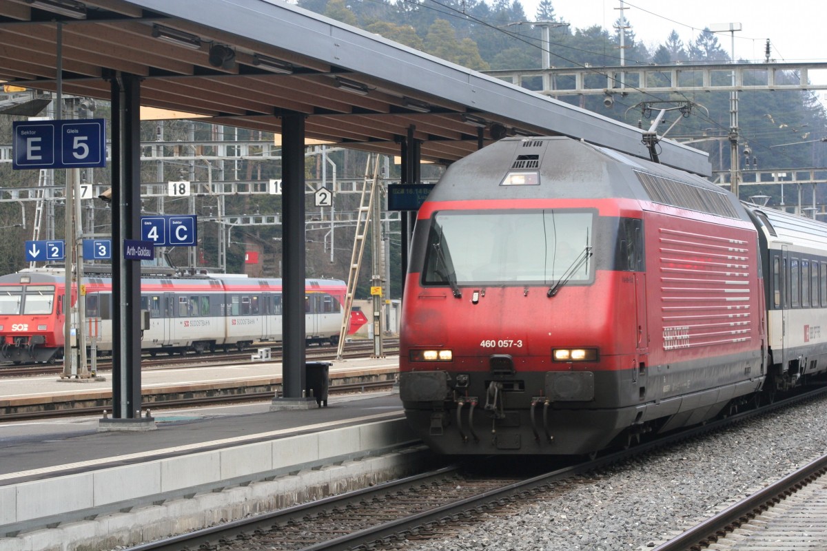 SBB Re 460 057-3 mit einem IR nach Basel SBB