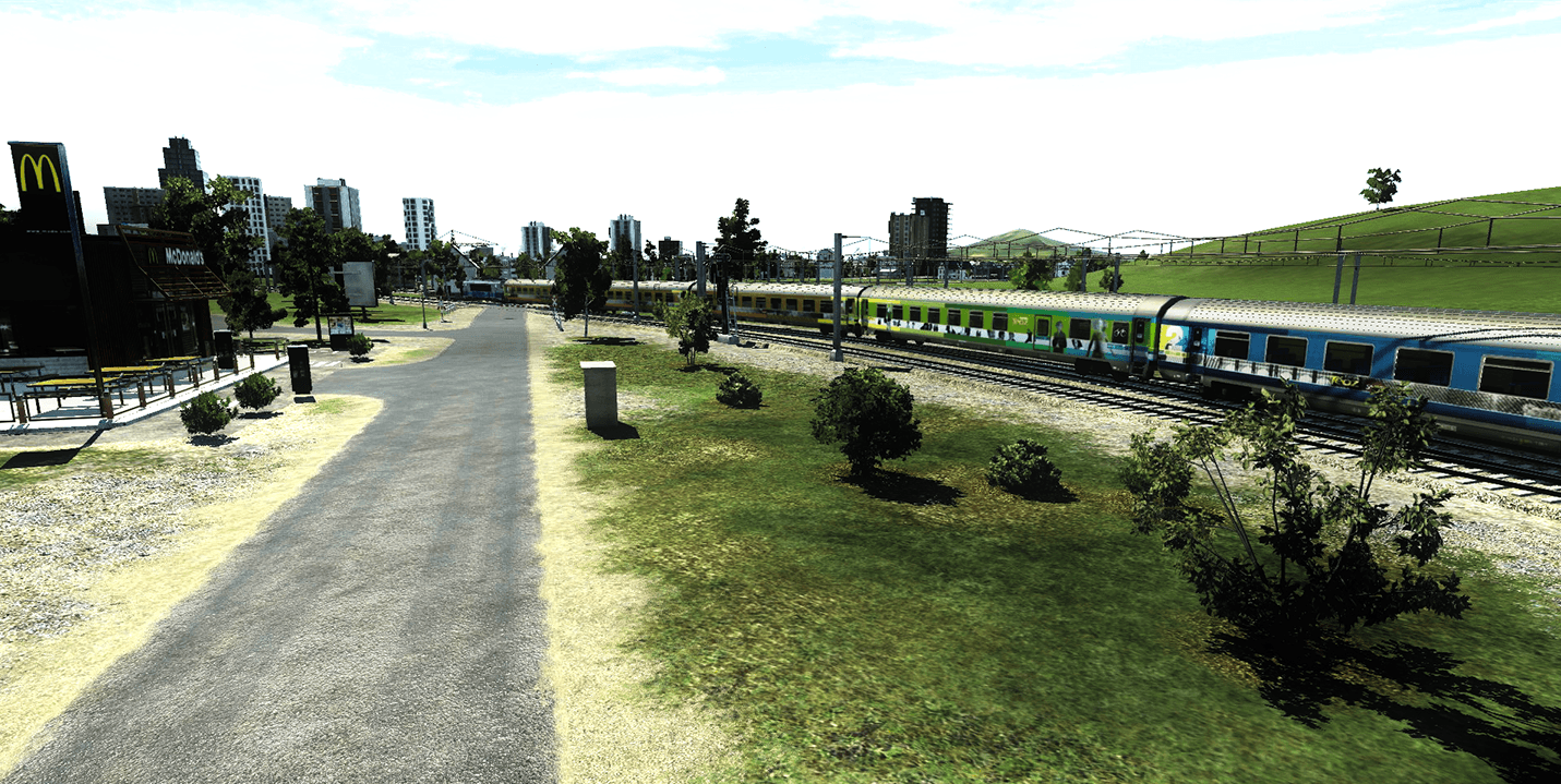 BB 7200 + corail Teoz enter in the city