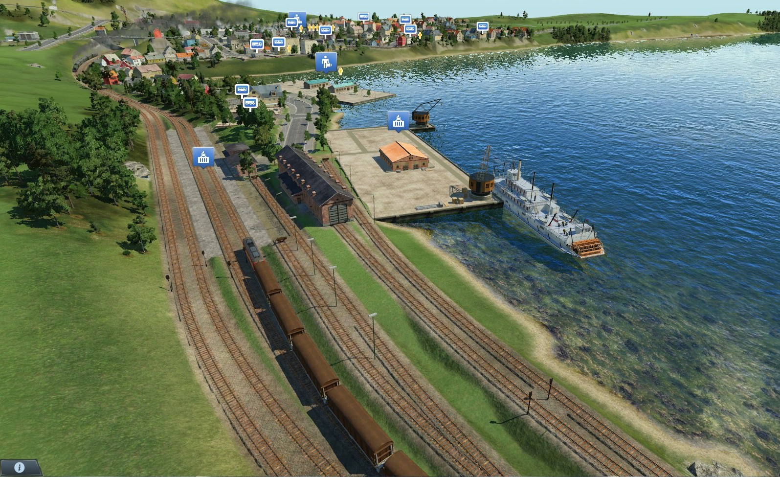 Güterbahnhof am Hafen bei Dießen am Ammersee