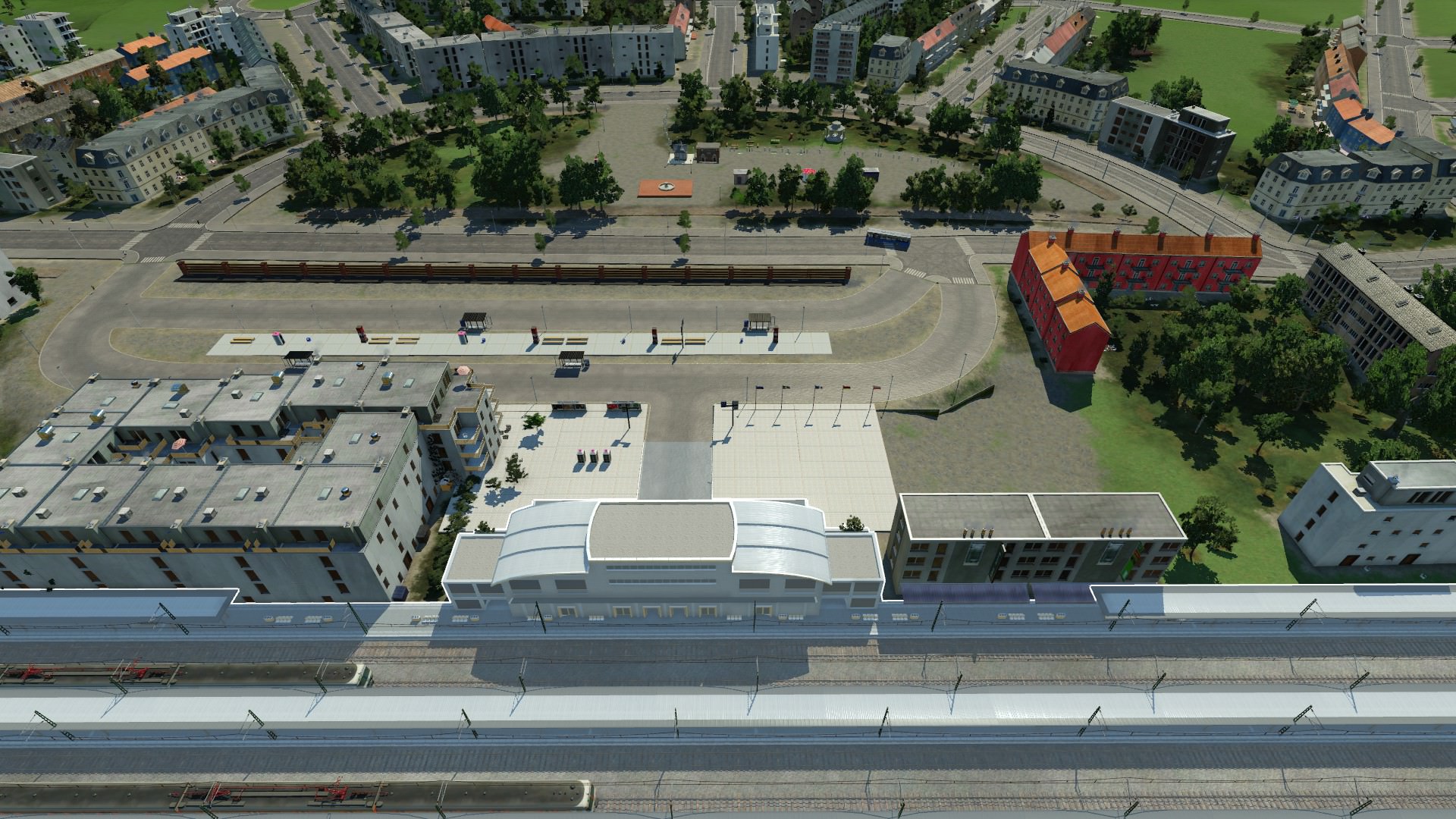 Baustelle Orleansplatz, der 145er Bus verkehrt schon mal.