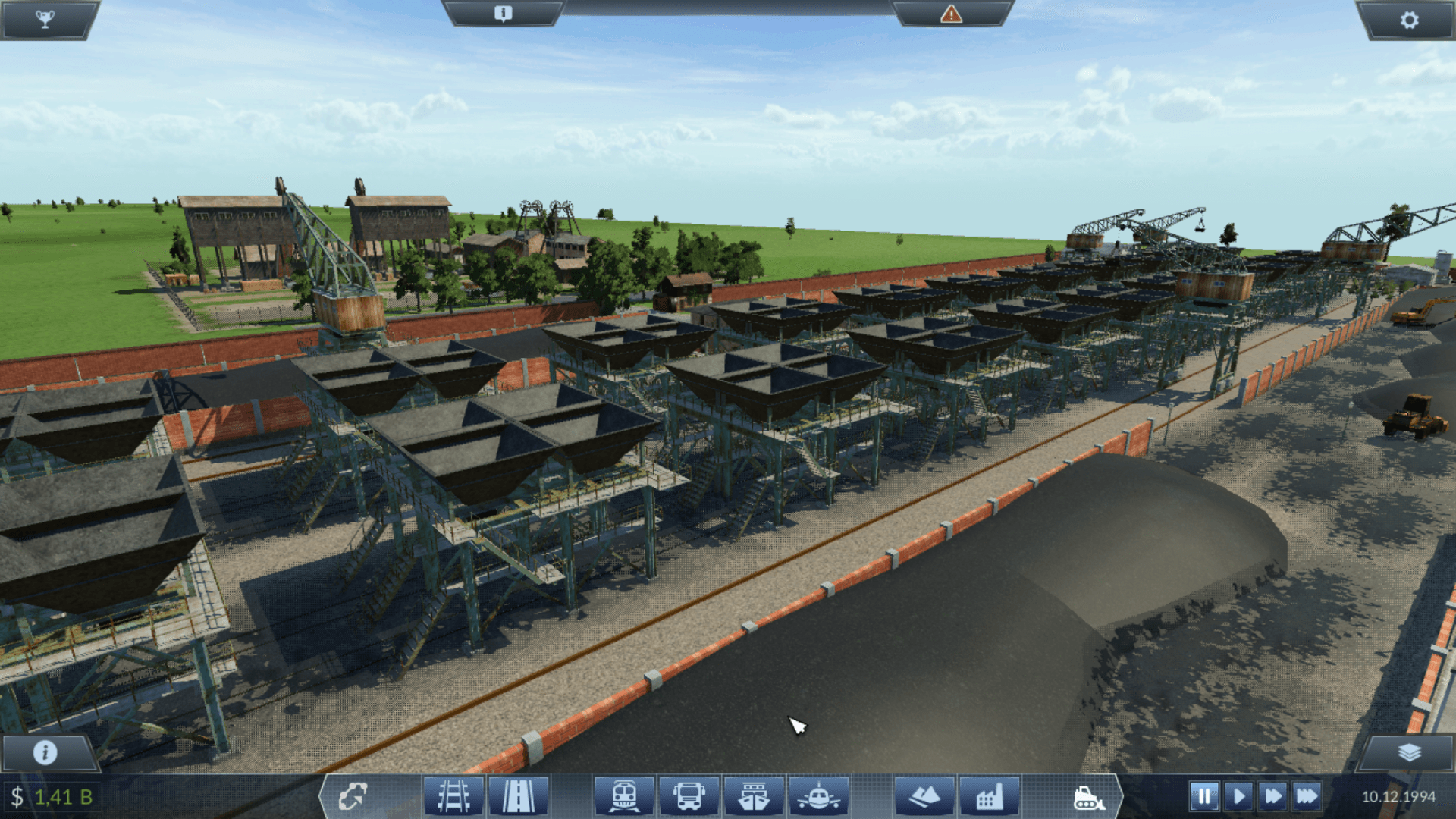 Kohle Verlade Station 4 spurig