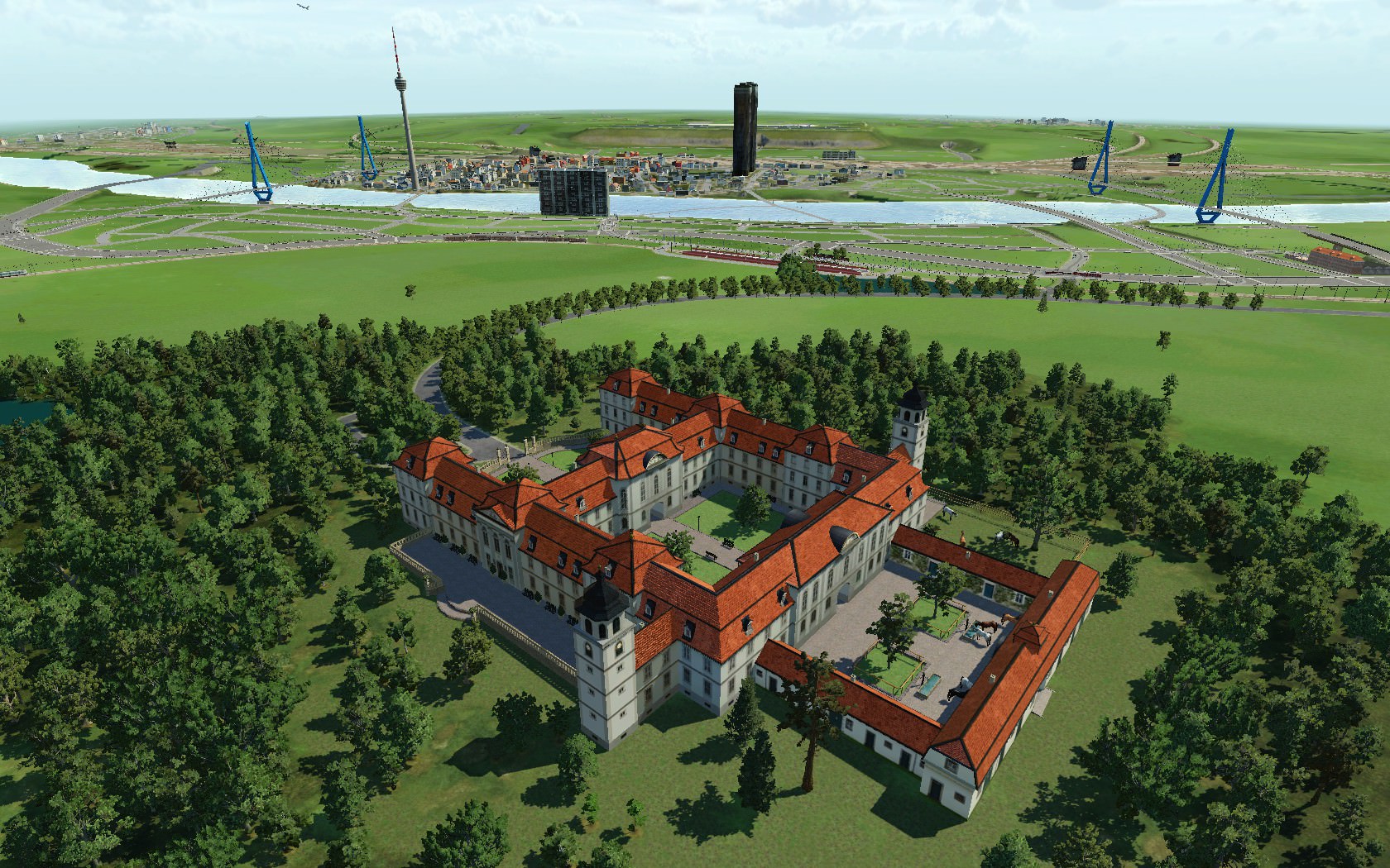 Schloss Bad Salzungen und blick auf Bad Salzungen Twin Towers