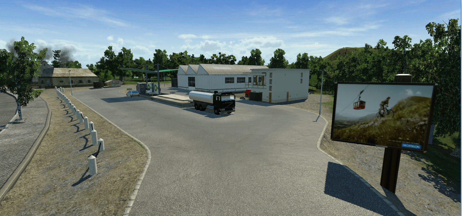 Dorftankstelle mit Motel und Werkstatt
