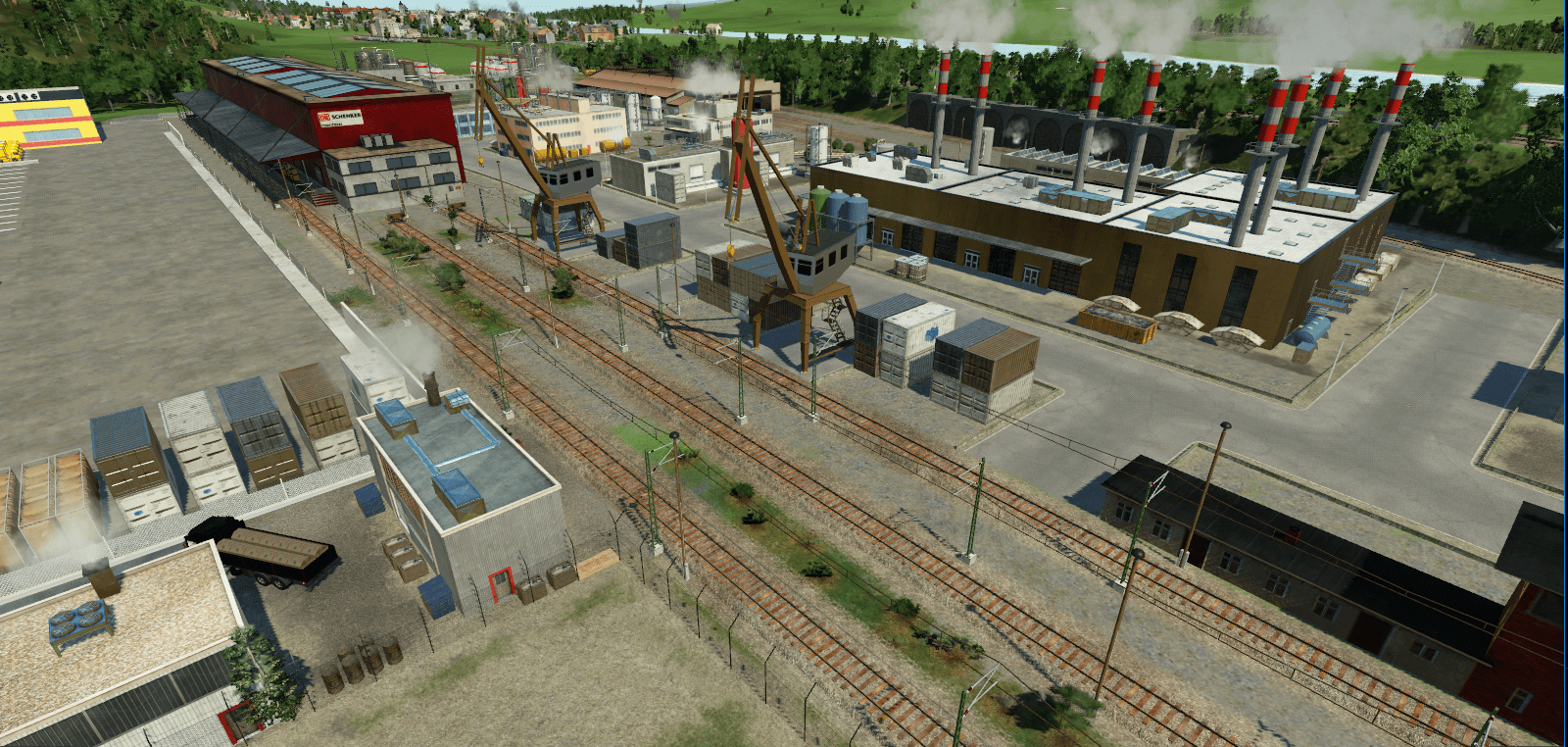 Containerterminal des Industriegebietes