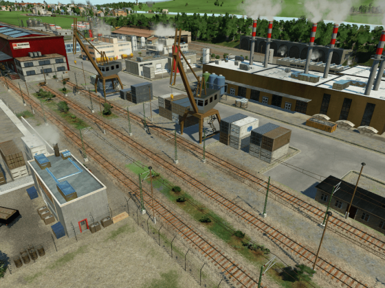 Containerterminal des Industriegebietes