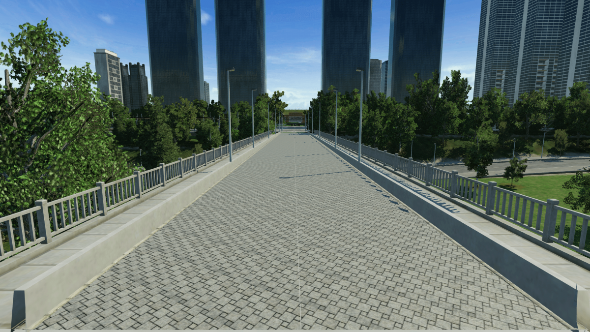 Der neue ZOB von der Fußgängerbrücke die über das Ufer führt