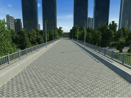 Der neue ZOB von der Fußgängerbrücke die über das Ufer führt