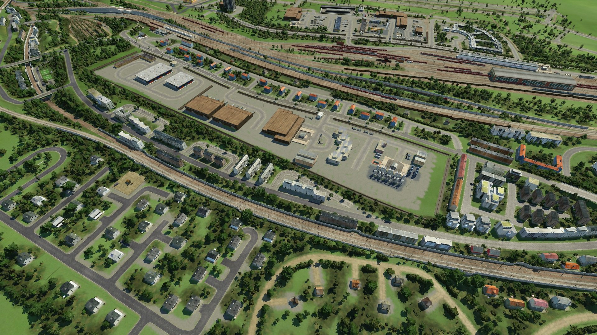 München-Projekt: Trudering/ Riem, S-Bahn BW im Hintergrund