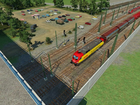 München-Projekt: Güterzug kurz vorm Umschlagbahnhof