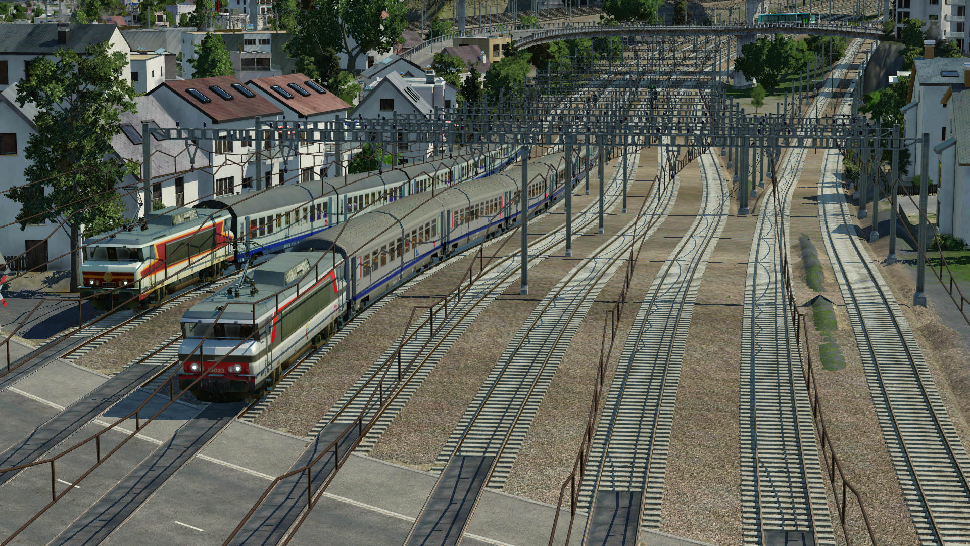 two bb 15000 in different livery making race