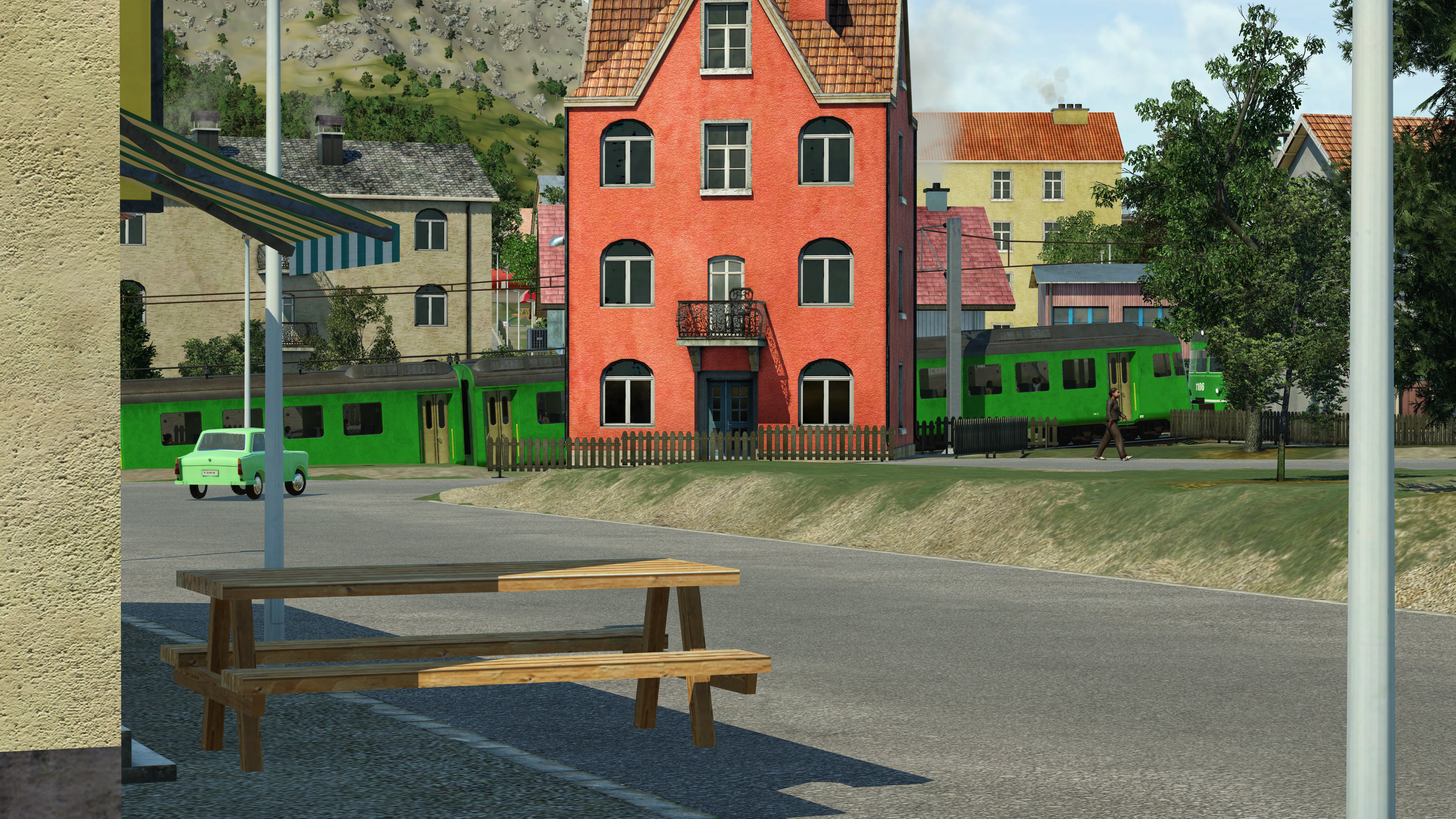 Zwischen den Häusern durch