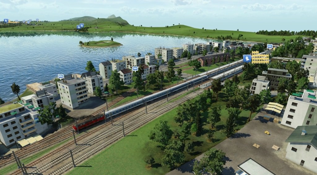 Regional Express beim Einfahrt in den Bahnhof Prien am Chiemsee