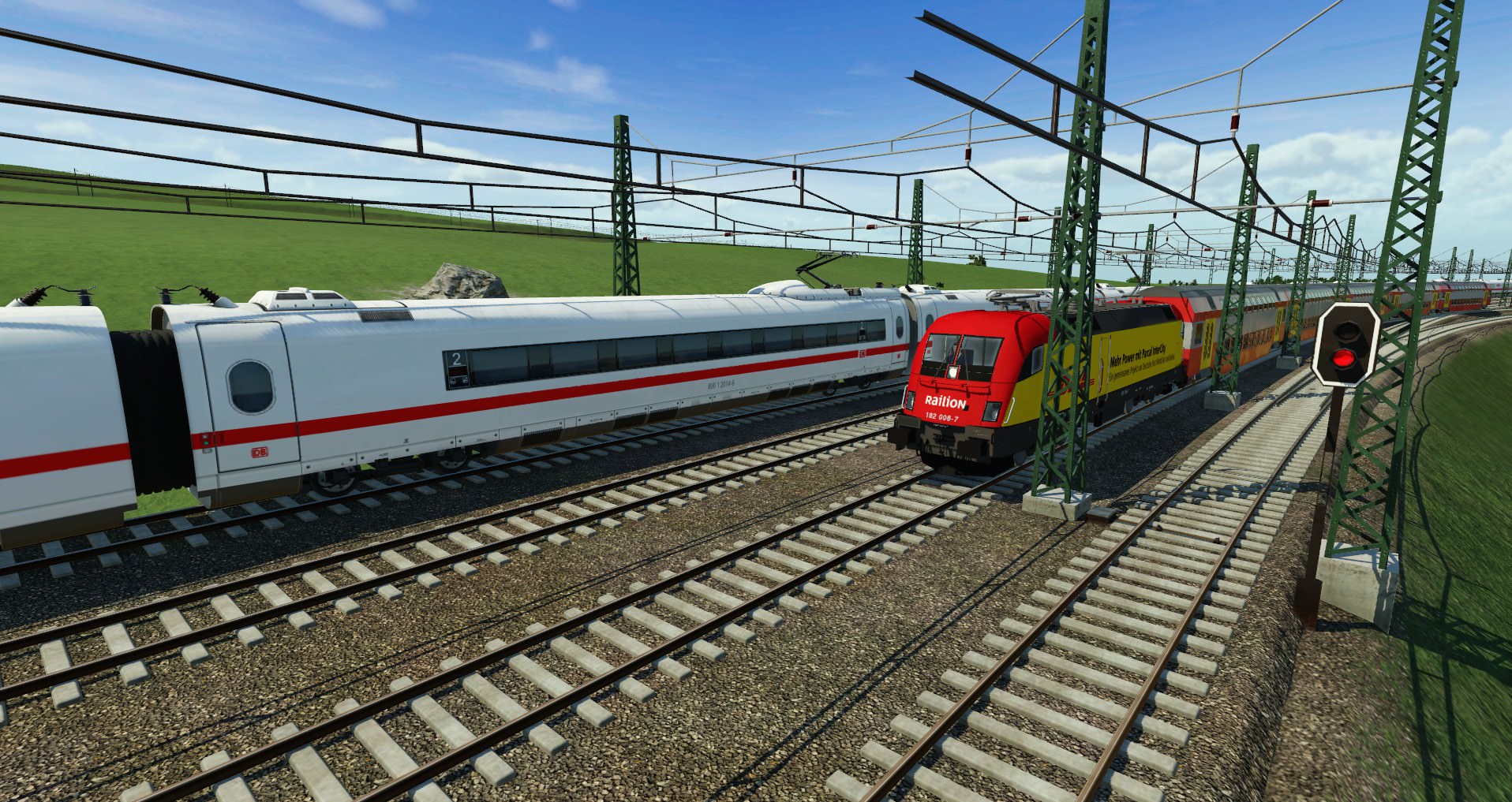 Ein Railion Traus zieht eine S-Bahn