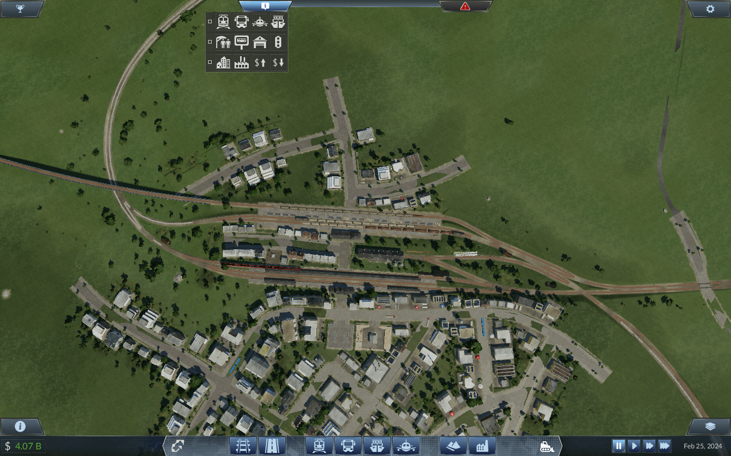 4 lines interaction with cargo and passenger station.