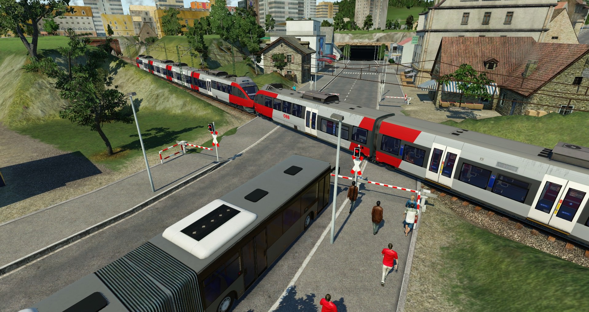 Züge am Bahnübergang #5