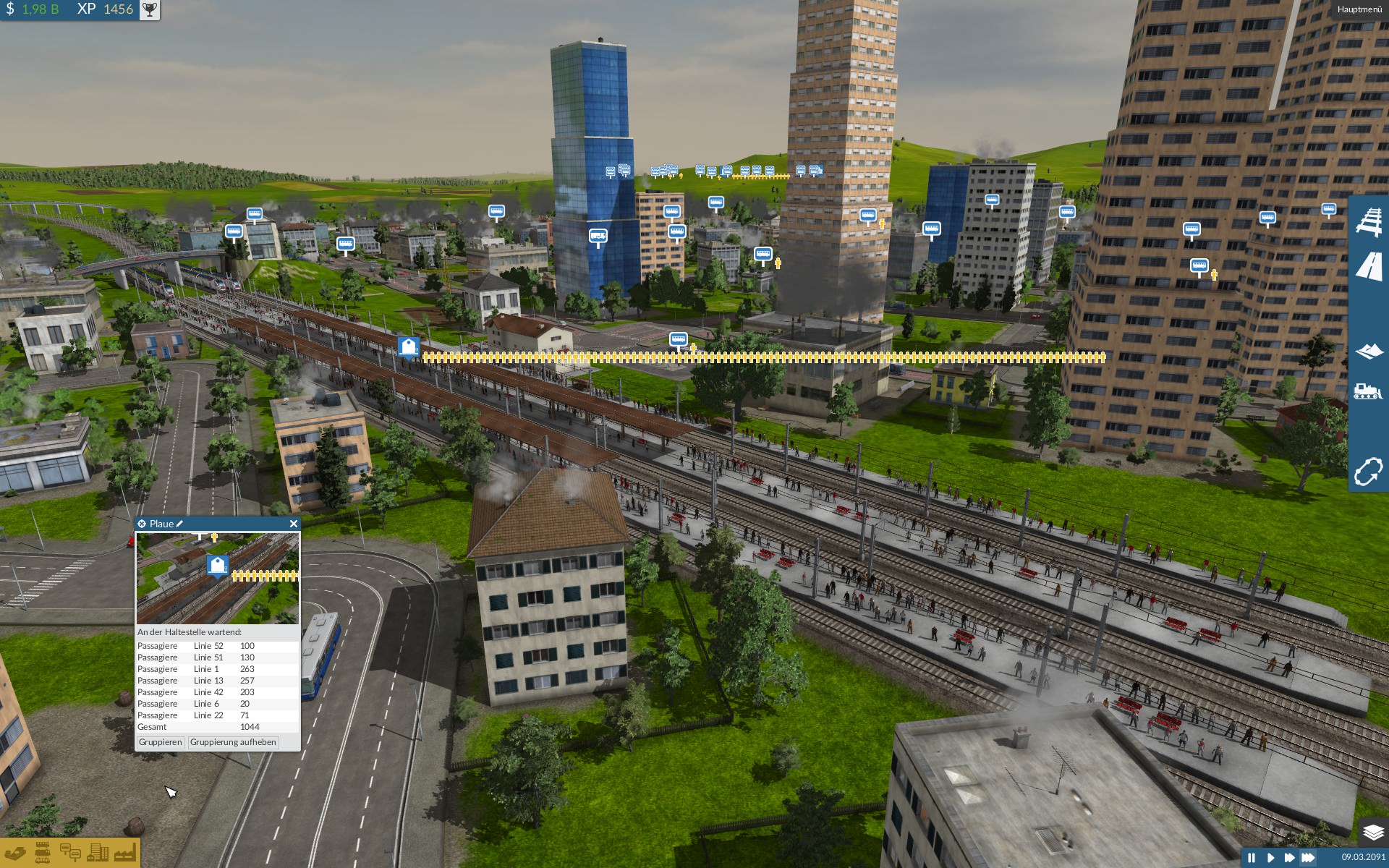 Bahnhof Passagiere 1000+