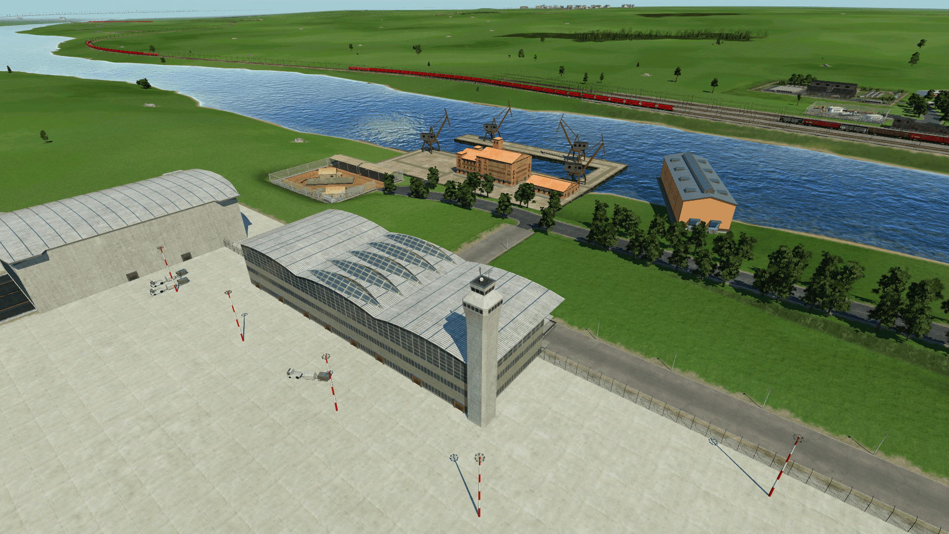 Flughafen/Hafen von der Werkzeug/Maschinen Industrie.