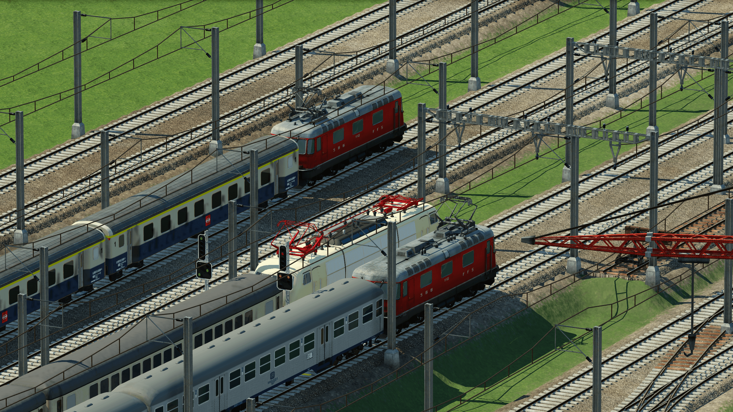 IC kreuzt S-Bahn am HBF