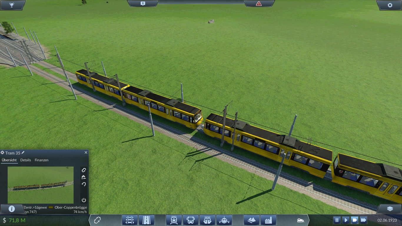 Entstehung einer Stadt Tram und Bus