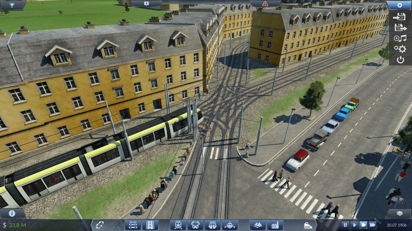 Entstehung einer Stadt Tram und Bus