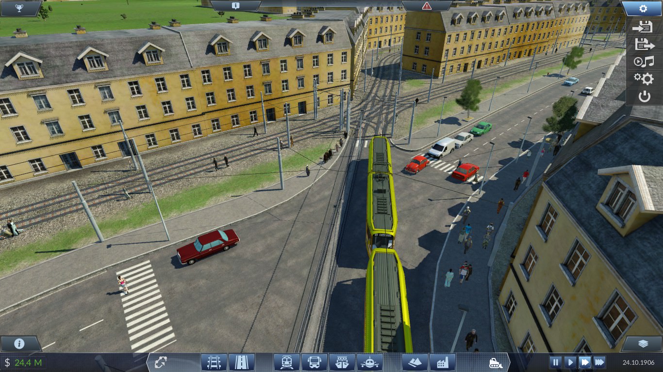 Entstehung einer Stadt Tram und Bus