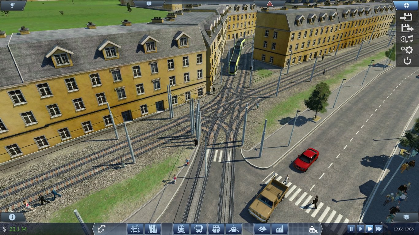 Entstehung einer Stadt Tram und Bus
