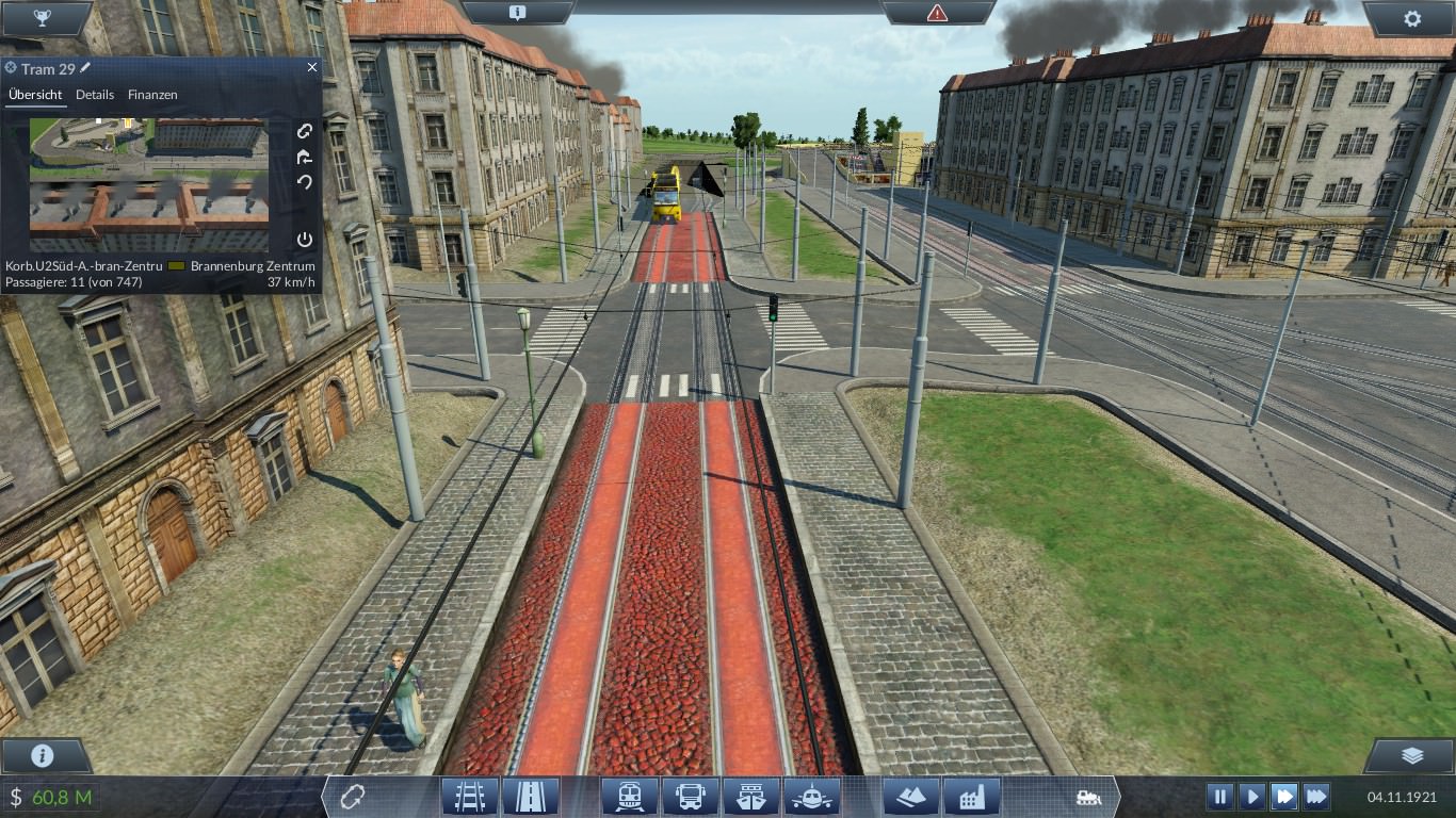 Entstehung einer Stadt Tram und Bus