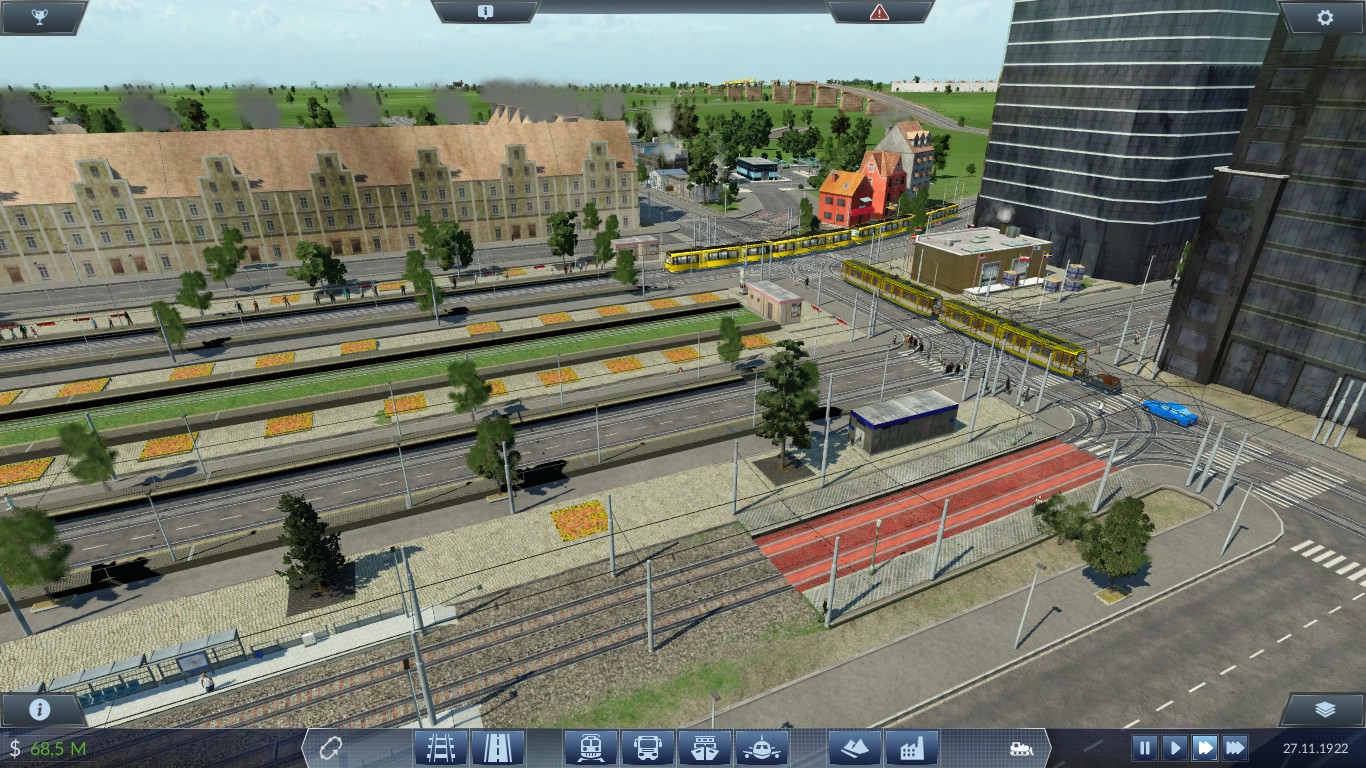 Entstehung einer Stadt Tram und Bus
