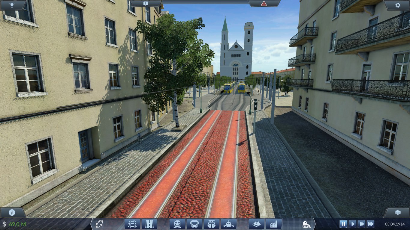 Entstehung einer Stadt Tram und Bus
