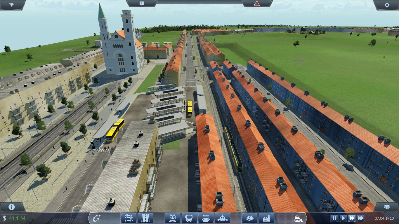 Entstehung einer Stadt Tram und Bus
