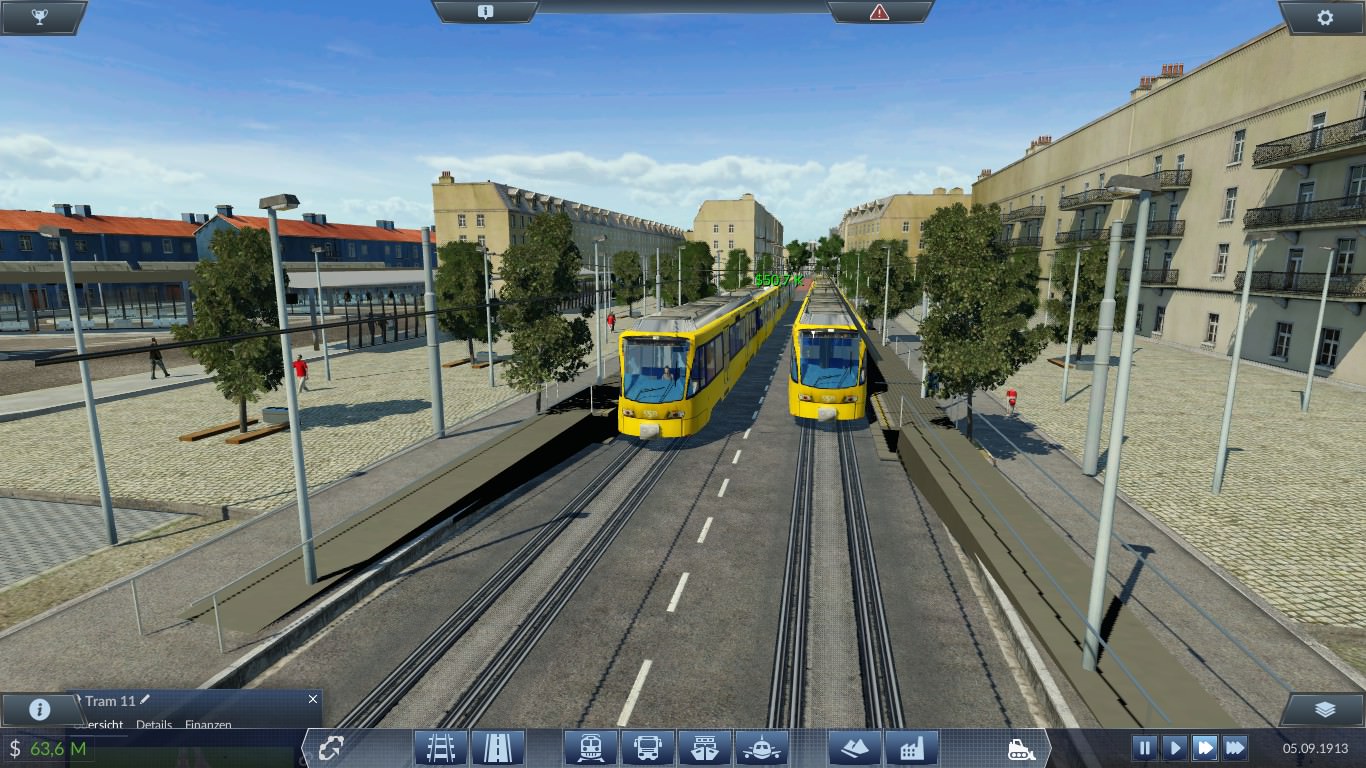 Entstehung einer Stadt Tram und Bus