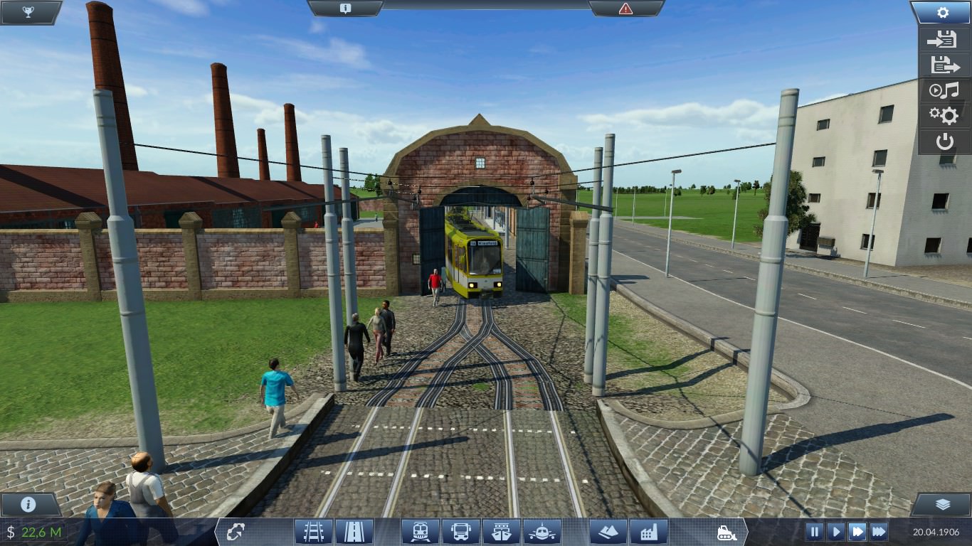 Entstehung einer Stadt Tram und Bus