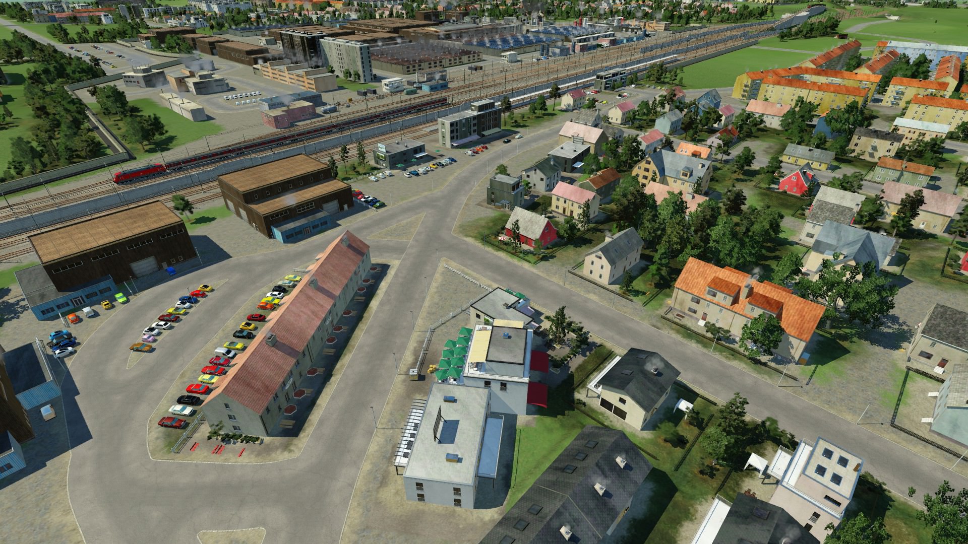München-Allach mit dem Vectron-Werk im Hintergrund