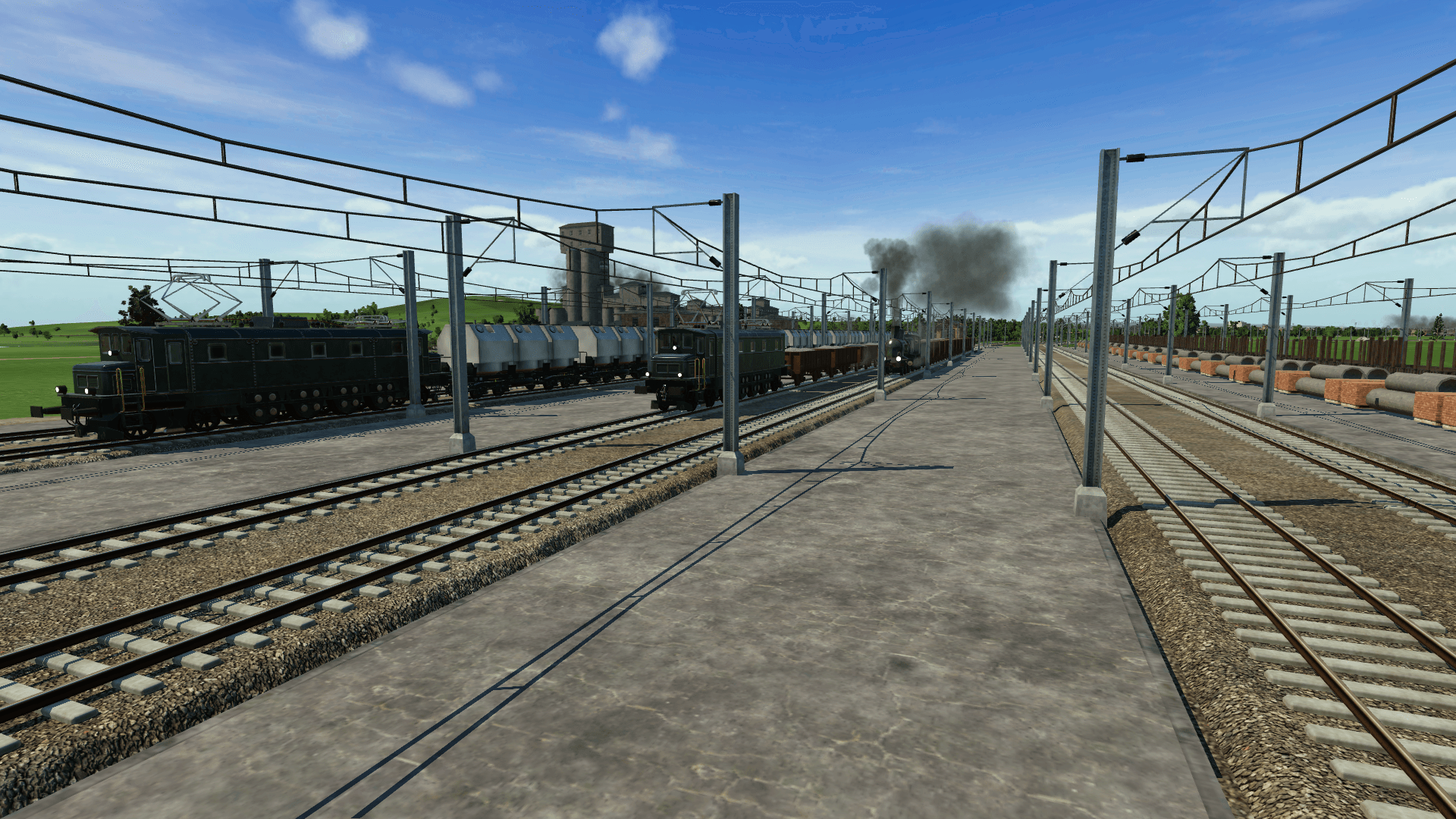 Alte und neue Güterzüge am Güterbahnhof