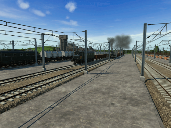 Alte und neue Güterzüge am Güterbahnhof
