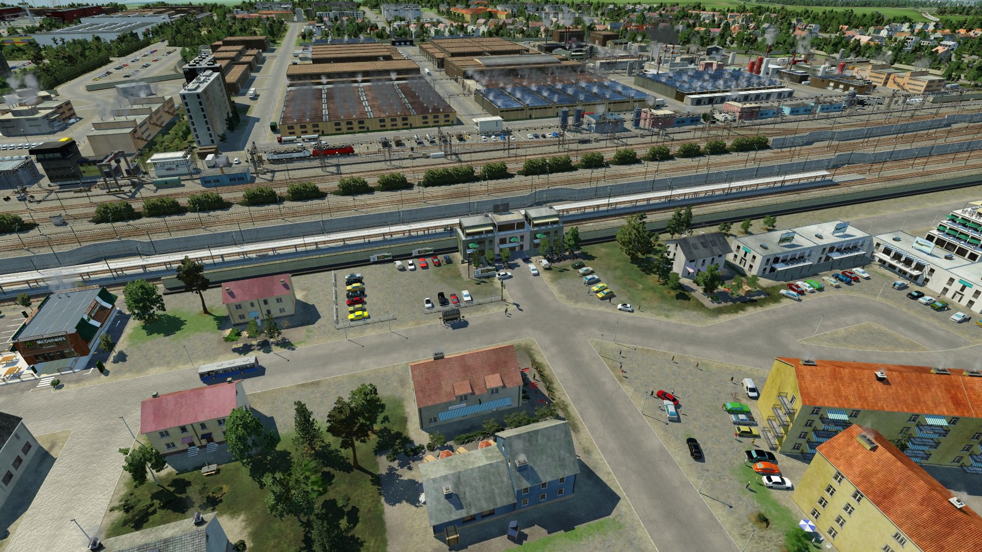 München-Allach, Siemens-Vectron-Werk im Hintergrund