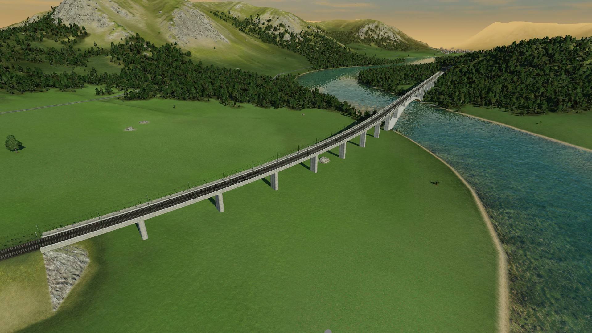 Die Brücke auf der Neubaustrecke