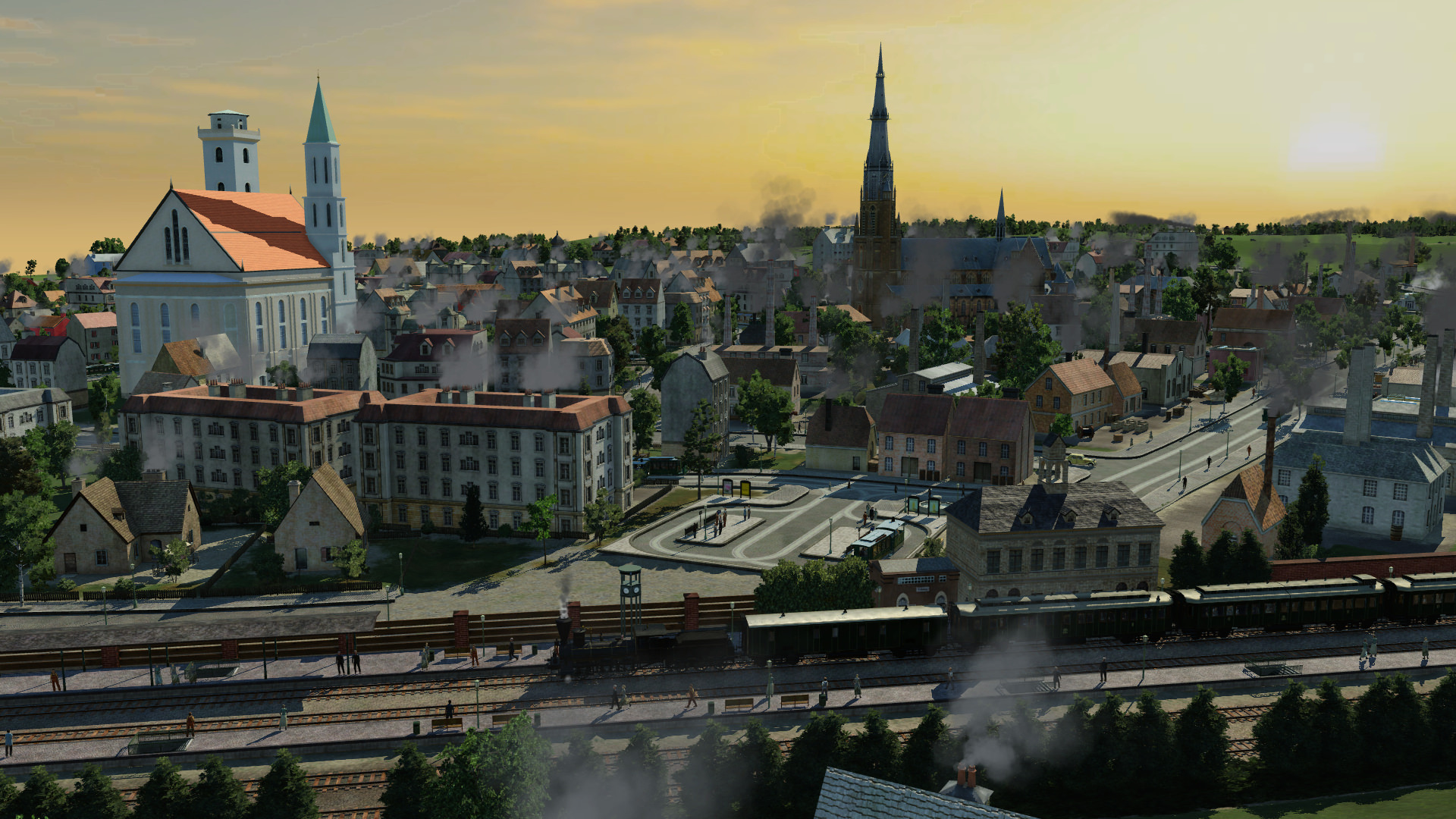 Blick vom Bahnhof ins Stadtzentrum.